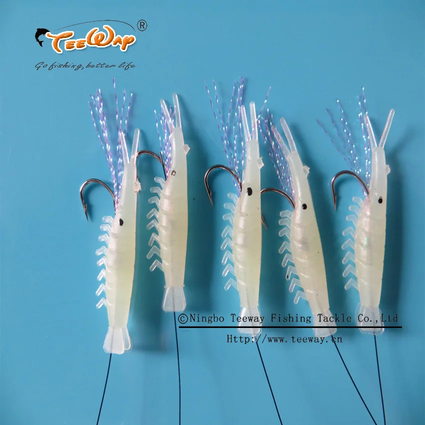 

Fishing tackle 20pcs/lot 30mm 3g Soft bait lures Bionic shrimp Noctilucent Soft Lure Silicone fishing tool