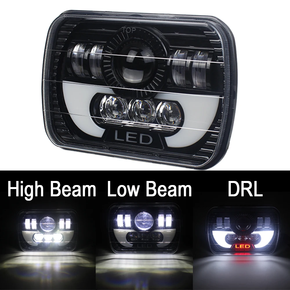 Светодиодная фара ближнего света для пикапа TOYOTA 5X7 &quot7X6&quot 120 Вт H6054 Halo DRL Sealen