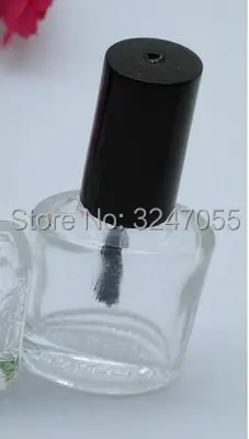 10 мл 10pcs30pcs50pcs черная пустая стеклянная бутылка для лака ногтей прозрачные