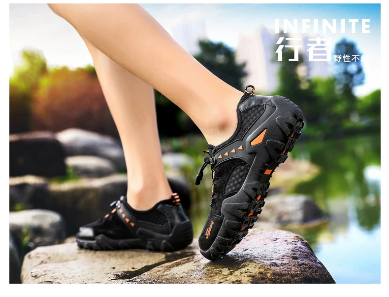 Men Outdoor Sneakers Breathable Anti-skid Hiking Shoes Summer Quick Dry Hiking Sandals for Man Trekking Trail Water Shoes (26)