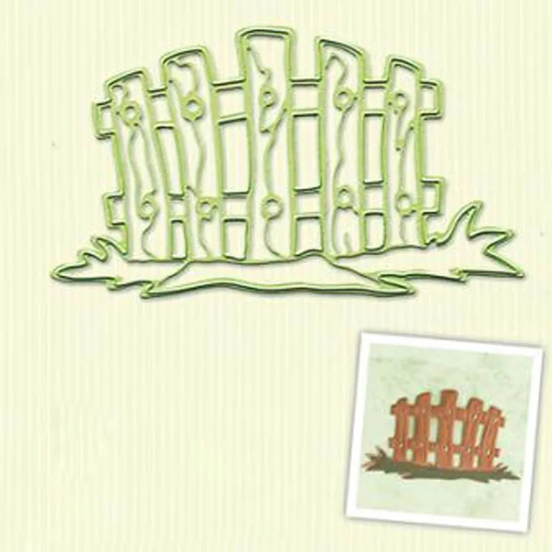 

Estel fence grass border metal dies cutting for scrapbooking card making 2019 new arrival knife Die Template Craft 103*58mm