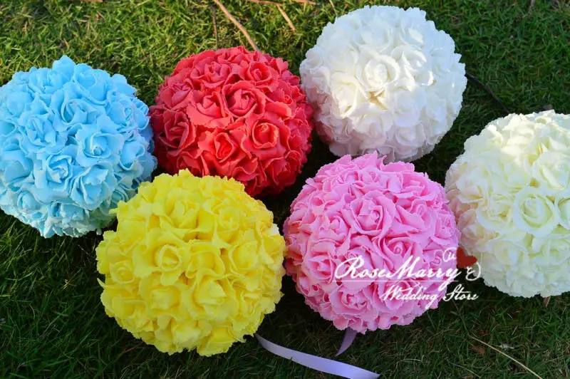 6pcs/lot 5'' Foam Rose Flower Balls Wedding Flower ball Centerpiece 8
