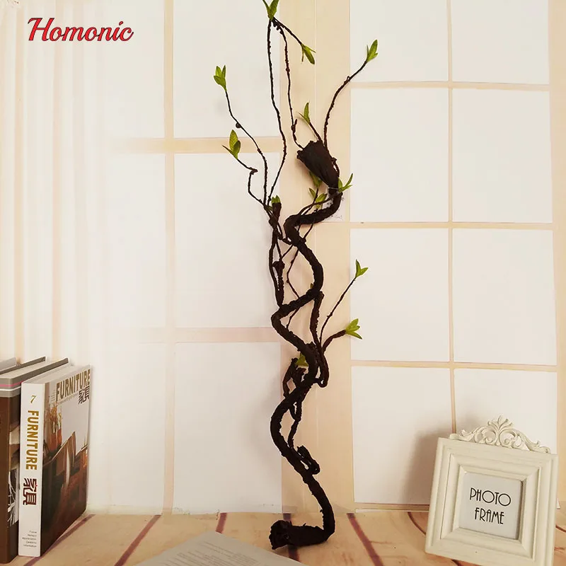 Hermosa decorativa artificial árboles largo suave de plástico seca rama de árbol de boda casa Decoration110 140 180 cm P35