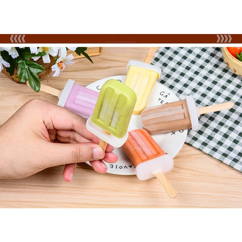 Новые 12 упаковок домашние Формы Для Мороженого силиконовые DIY силиконовые формы для леденца многоразовые мороженое формы с палочки для сладостей
