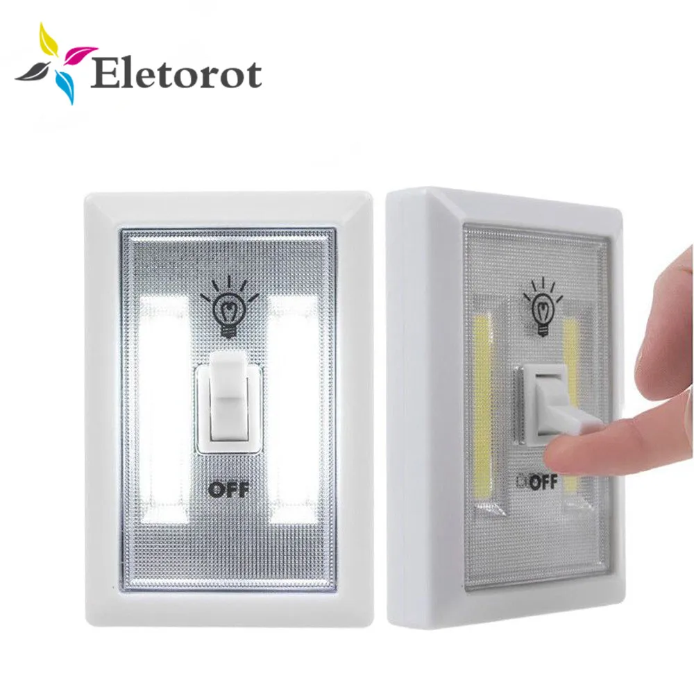 LED luz de pared lámpara armario interruptores noche cob unterbauleuchte batería EAXUS ® 
