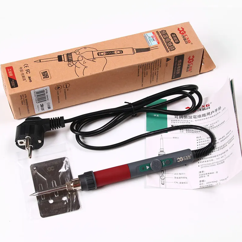 CXG DT70S Electric soldering iron 220V 70W Adjustable temperature EU Plug Welding solder station Tool Thermostat Soldering iron  (7)
