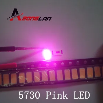 

1000pcs Chip 5730 5630 Pink LED Diode Surface Mount SMT Beads LED Light-Emitting Diode Lamp High Brightness 800-1000mcd Light
