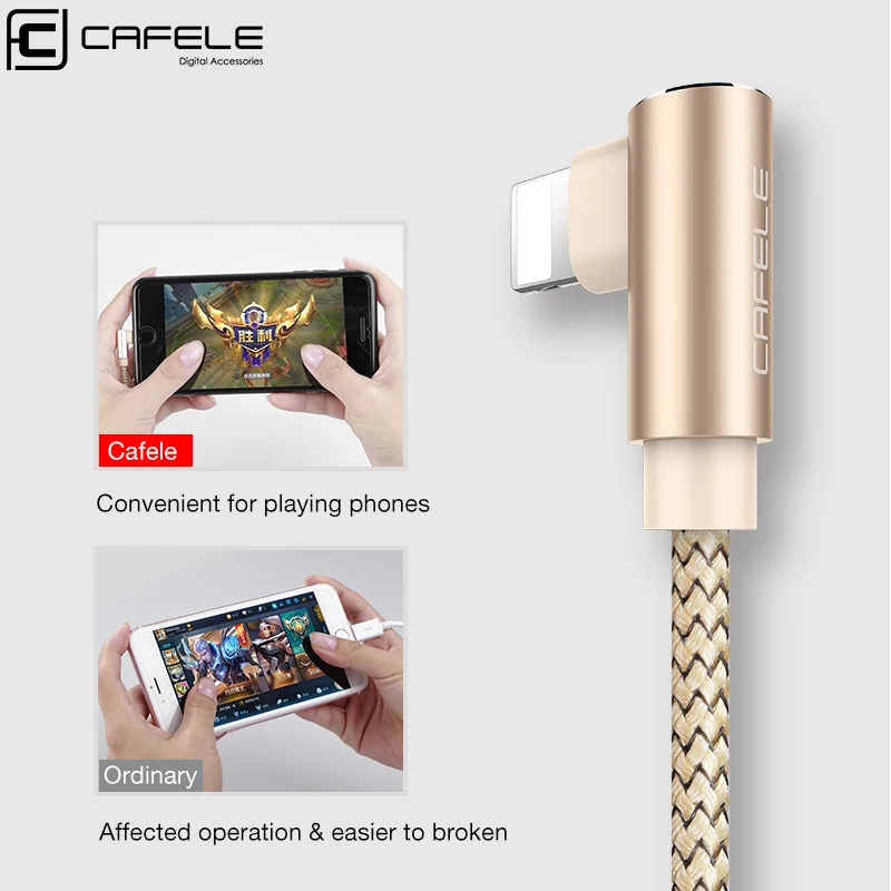  CAFELE L Biegen USB Kabel für iPhone X Xr Xs Max 8 7 6s plus Schnelle Lade Daten Sync kabel IOS 12 