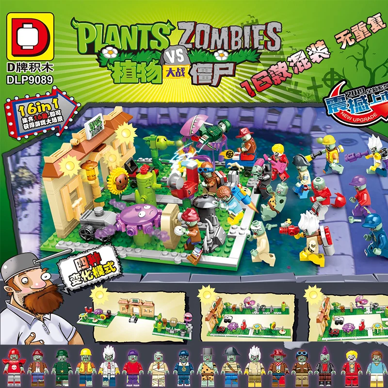 

DR.TONG LegoINGly PVZ Plants vs Zombies Peashooter Action anime Figure Building Blocks Children Gift Bricks Toys DLP9089