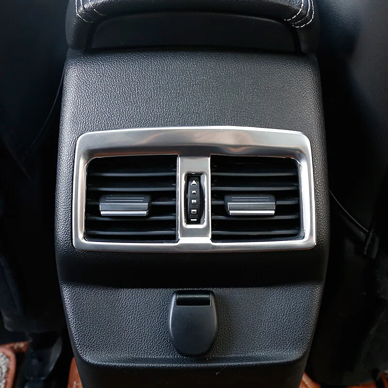 

For Renault Koleos 2017 2018 accessories Car Styling Stainless steel Interior Air Conditioning Rear Outlet Cover Trim 3D Sticker