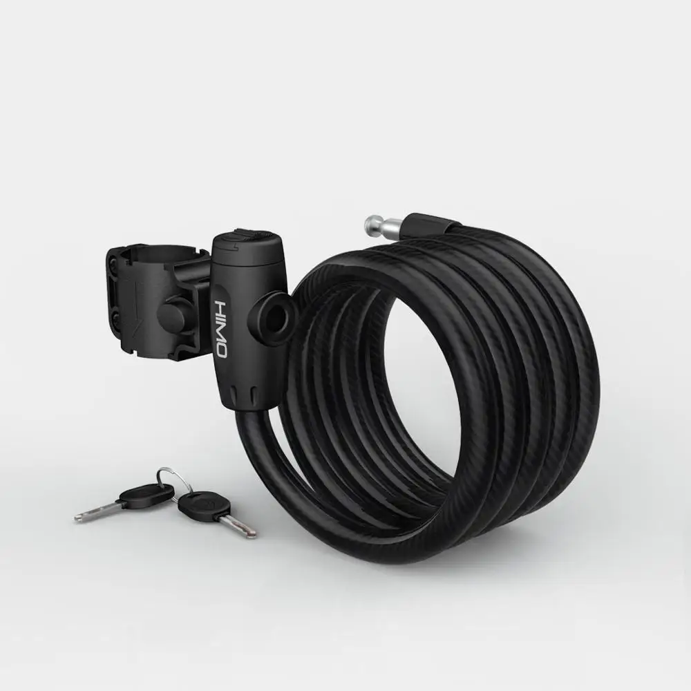 Xiaomi HIMO портативный складной стальной замок Антивор длинный 150 см гибкий кабель с 2