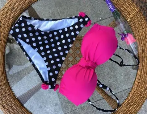 Trajes de baño 2019 Sexy Bikini Push Up traje de baño para mujer Bandeau playa trajes de baño brasileño más tamaño Bikini Set Biquini