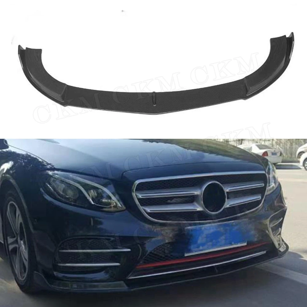 Для Mercedes Benz E Class W213 E200 E300 Sport 2017 2018 + карбоновое волокно передний бампер спойлер для