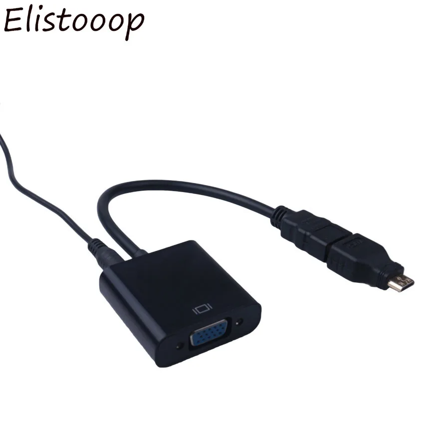 Адаптер HDMI в VGA Mini Мужской адаптер Женский встроенный 1080p конвертер чипсетов для