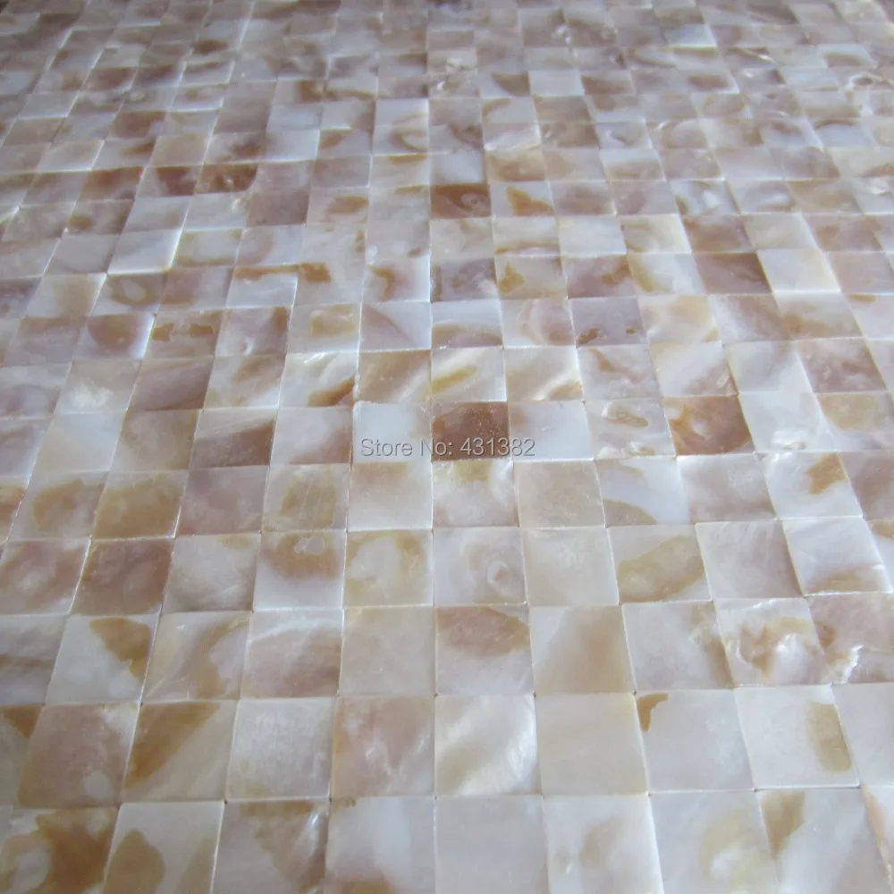 Building material freshwater shell mosaic tile
