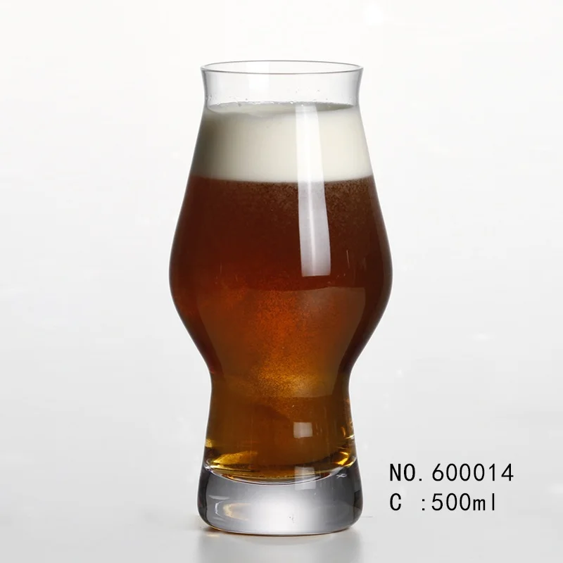 Новая мода бессвинцовый Кристалл ручной работы выдувное пивное стекло beveage сок набор из 2шт 61000X - Цвет: 600014 2PCS 500ml