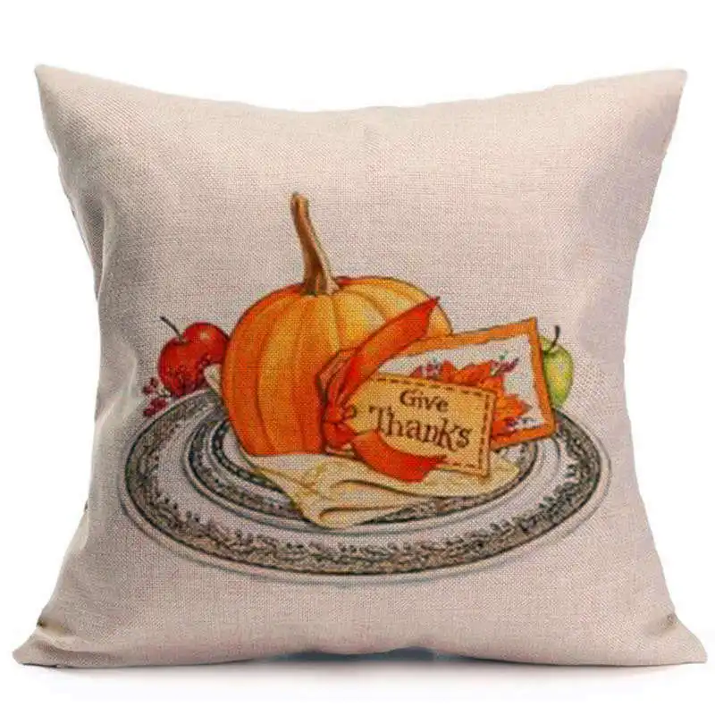  Happy christmas Soft Linen Pillow Case Cushion Cover Home Decor  pillow cover 45x45cm bed sofa decorative velvet #3o12#f (5)