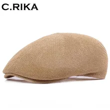 Летние береты, Мужская кепка, Панама, Ретро стиль, унисекс, шляпа от солнца, модная однотонная остроконечная Кепка, дышащие соломенные береты, кепка s, папочка, шляпа