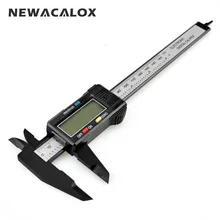 NEWACALOX Vernier Caliper 6″ 0-150mm/0.1mm Carton Fiber Composites Calipers Gauge Micrometer with Extra-Large LCD Screen