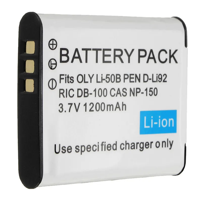 

10pcs/lot Li-50B LI 50B D-Li92 DB-100 CNP-150 Camera Battery for SP 810 800UZ u6010 u6020 u9010 SZ14 SZ16 D755 u1010 SZ30