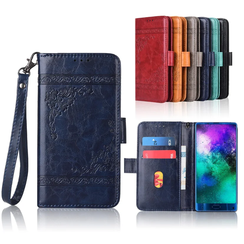 

Newest Wallet case for Maze Alpha X Flip case with Strap100% special PU leather embossing flower cover case