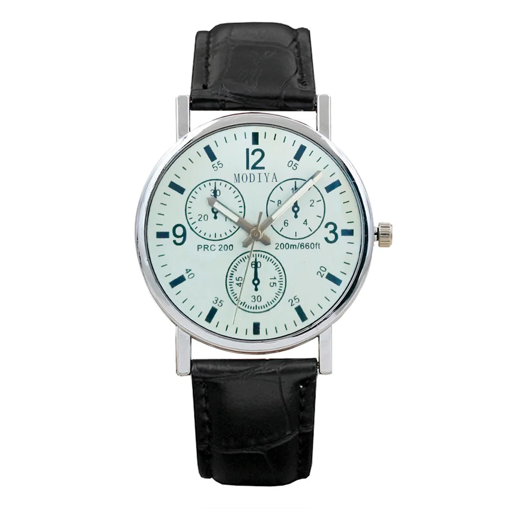 Лучшие продажи, шестиконтактные часы, кварцевые мужские часы с синим стеклом и ремешком, мужские часы, W