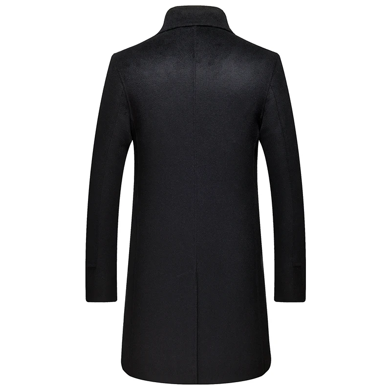 2018 Winter 100% Double Sided Wool Cashmere Overcoat Jacket Coat Men Business Casual Single Button Long Coats men's coat M-XXXL