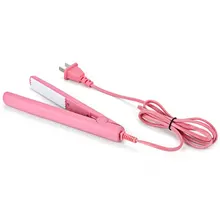 Magic Mini Curls Hair Straightener Iron Pink Ceramic Electronic Nano Titanium Straightening Corrugated Curling Styling Tools