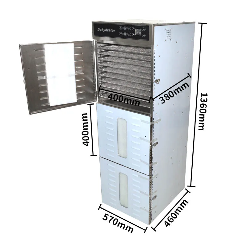 Нержавеющая сталь сухофрукты машина большой емкости для фруктов и овощей, обезвоженные продукты сушилка Коммерческая 30-слой Еда осушитель 1 шт