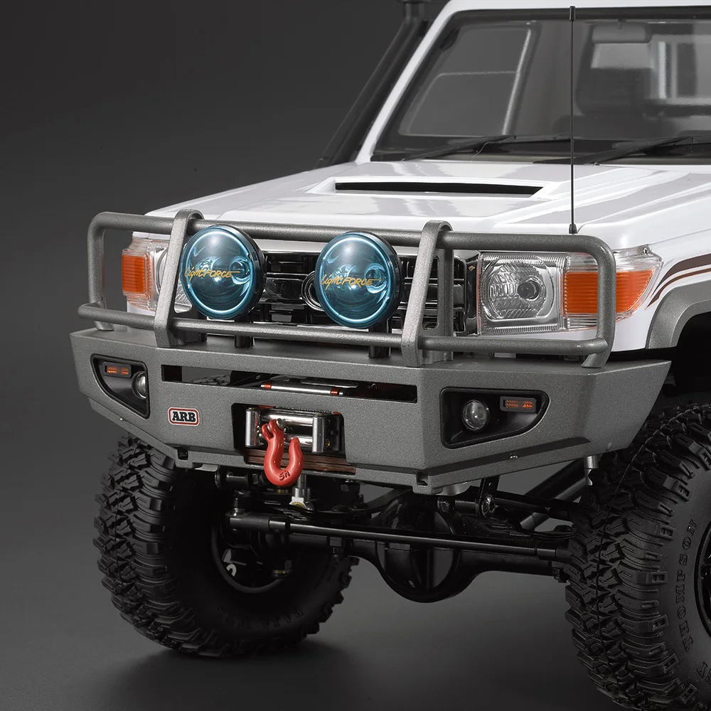Передний бампер из сплава со светодиодный светильник пой для RC4WD TF2 LWB Axial SCX10 и _ Ⅱ
