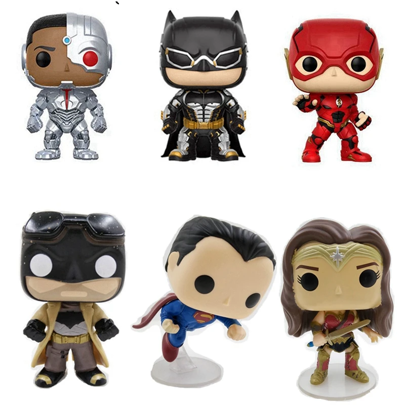

10cm Justice League Aquaman / Arthur Curry Flash Superman Batman Wonder Woman Bat man Action Figures Toy NO Color Box