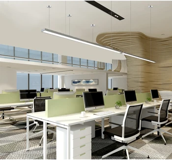 

Led office chandelier rounded strip light bar 180cm/1800mm strip T5 rectangular hanging line lamp long ceiling lamp led light