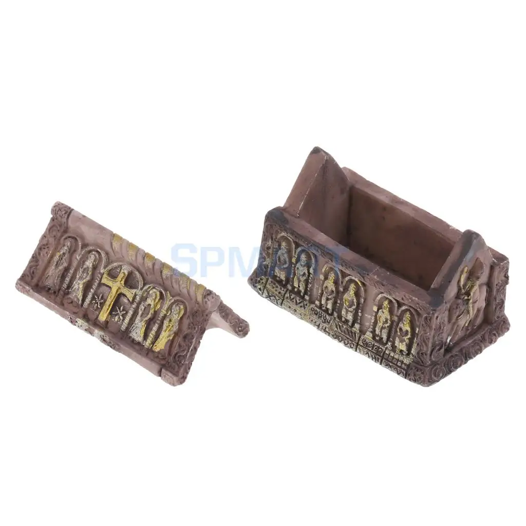 1x Mini Resin Sand Scene Casket Coffin Model for DIY Layout Landscape Scenery Diorama Wargame Games Parts