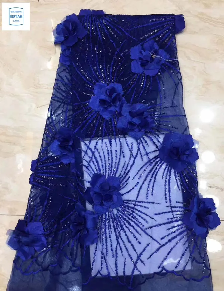 3D Flower Lace Fabric 2019 High Quality African French Net Nigerian Tulle Mesh for Wedding Dress ST1911 | Дом и сад