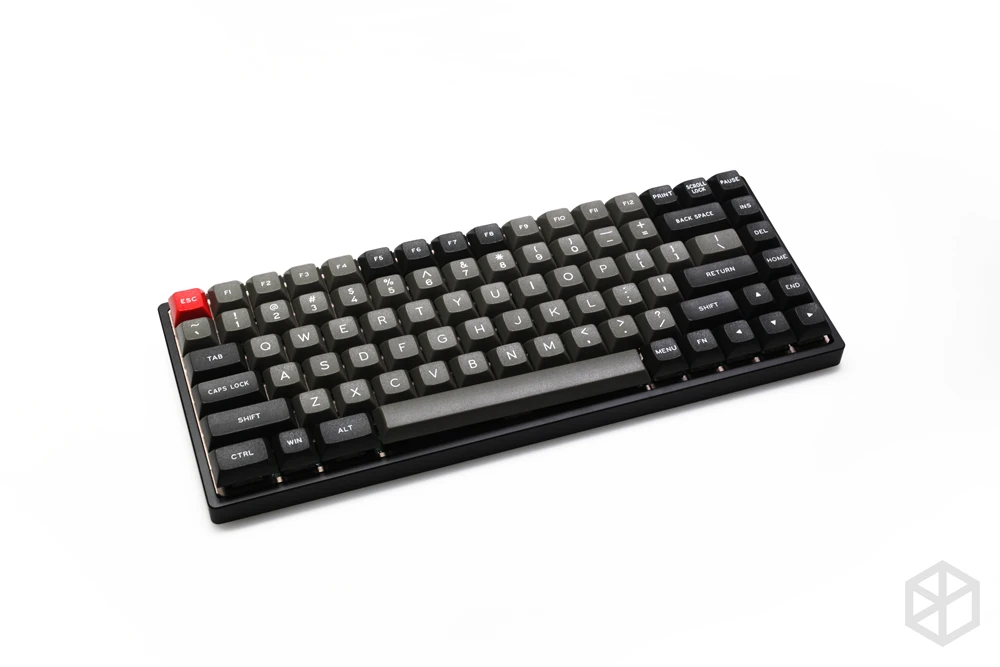  Anodized Aluminium flat case with metal feet for custom mechanical keyboard black siver grey colorw