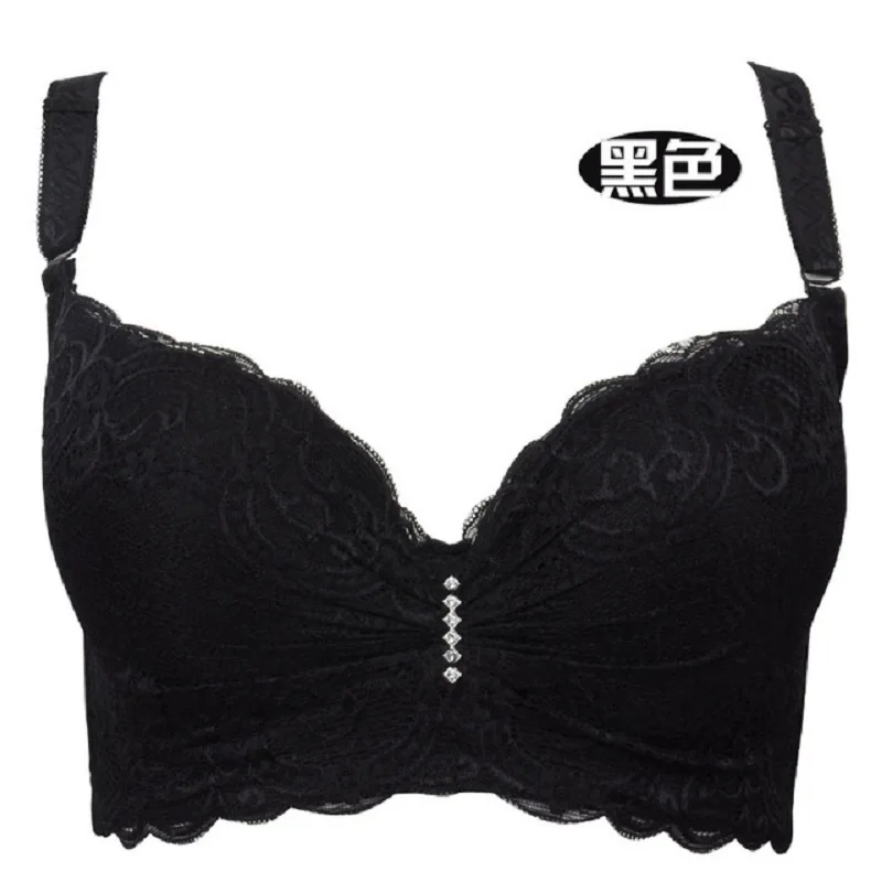 

Thin bra cup adjustable push up bra side gathering furu mm Large c cup e cup women underwear plus size