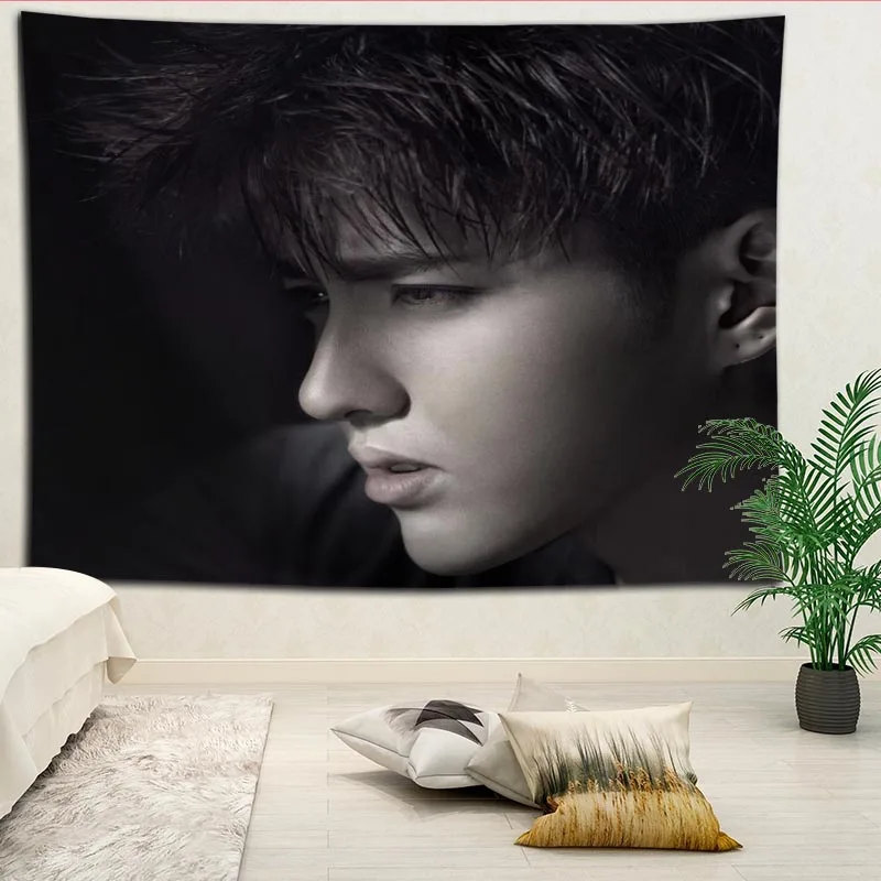 Оригинальный креативный гобелен с принтом Kris Wu фон для гостиной спальни