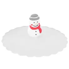 Крышка для пищевых продуктов-класс силикона прозрачный Снеговик изоляции крышка чашки термостойкая безопасно для здоровья чай кофе уплотнительная крышка