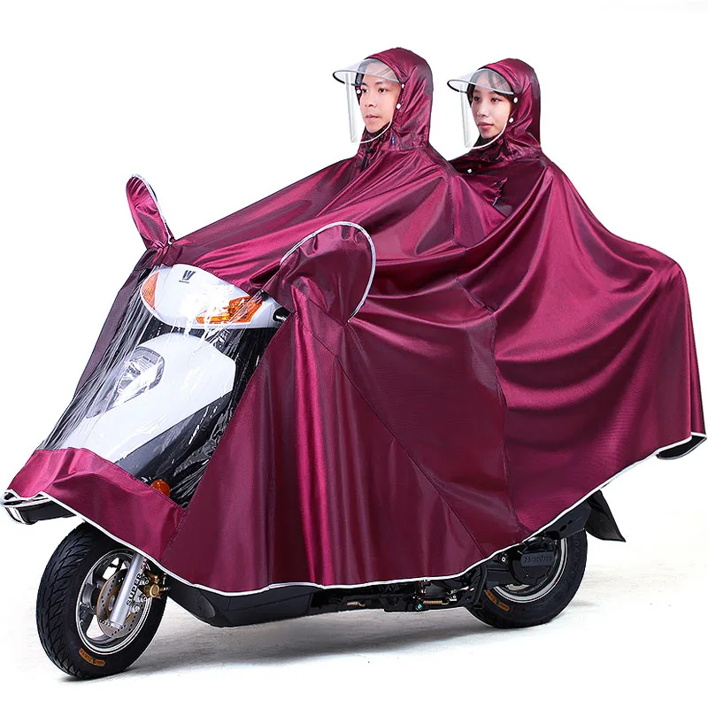 Непромокаемые длинные мотоциклетные мужские непромокаемый плащ дождевик велосипед Impremiable Капа де Chuva Infantil abrigo mujer LZO088 - Цвет: Duet 5XL red