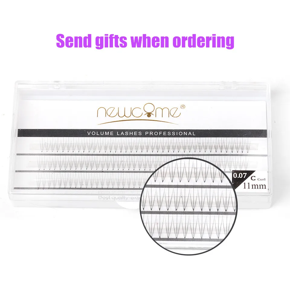 

3d Russian Volume Eyelash Extension 3 Branch Eyelash Bundles Individual Bloom Cilia Cluster Beams Short Stem Pre-made Fans Lash