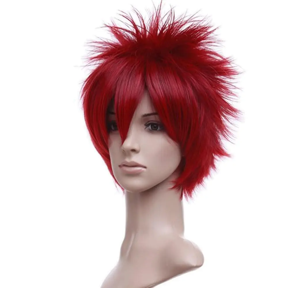 Nuevo 13 78 Mujeres Hombres Cabello Corto Peluca Completa Anime Cosplay Traje Rojo Recta Costume Wig Costume Fangswig India Aliexpress