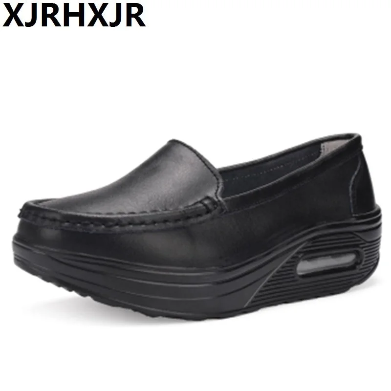 Spring Autumn Air Cushion Nurse Shoes White Thick Bottom Swing Shoes ...