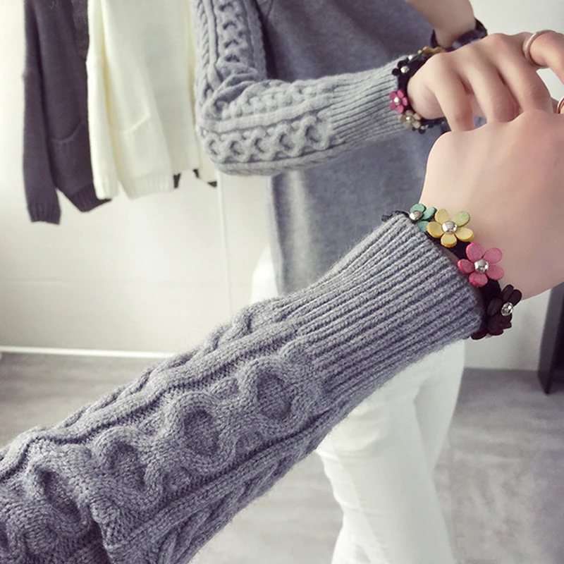 Autumn Winter Sweater Female Warm Solid Round Neck Long Sleeve Knitted Pullover Sweaters Women Winter Clothes Slim Mujer Tops