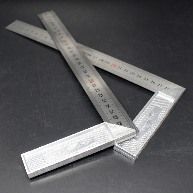 30 50 60CM Ruler 90 Degree Angle Metric Rulers Carpentry Measuring Tool 