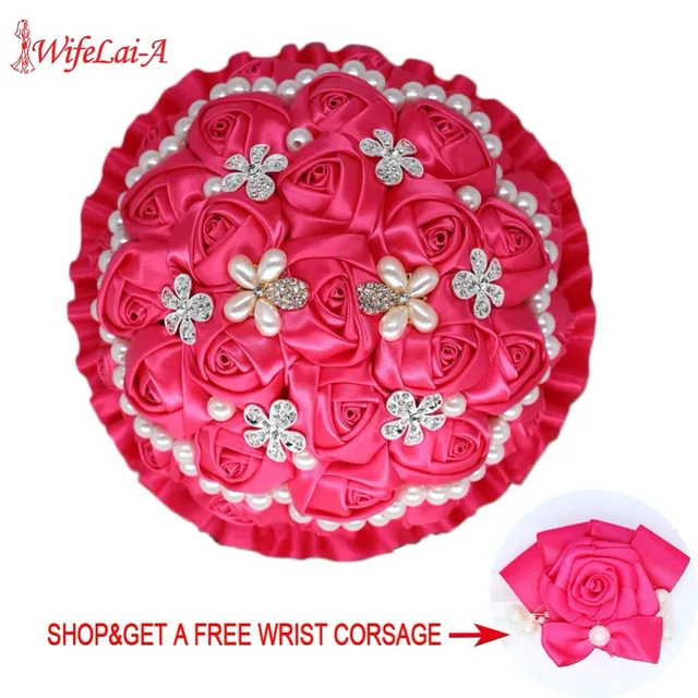 Us 1373 47 Offbouquet Fleur Artificielle Wedding Flowers Bridal Bouquets High Quality Cream Pearls Mariage Bridal Bouquets Ramos De Novia W225 In