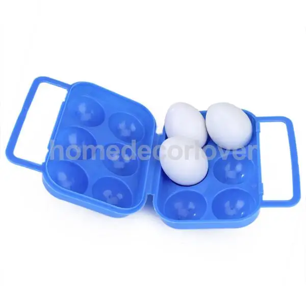 6 лоток для яиц коробка для переноски держатель Контейнер для кемпинга пикника барбекю cw/ручка