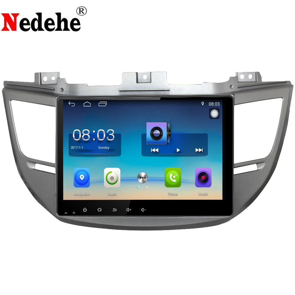 Best Nedehe 10.1 inch Android 8.1 Car DVD GPS Navigation For HYUNDAI IX35 / Tucson 2015 2016 car radio audio video player 0