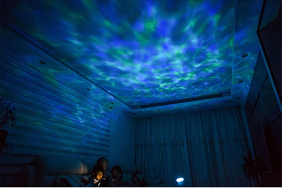 BOAZ волны океана звездное небо Светодиодный Ночник проектор Новинка лампа с музыкальным плеером USB лампа ночник для детей
