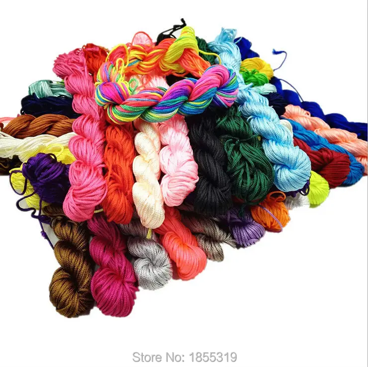 Buy 12 color Nylon Braided Cord DIY Chinese Knot Beads