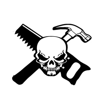 

Wholesale 10pcs/lot 20pcs/lot 15*15cm Carpenter Skull Worker Decal Sticker Jdm Funny Vinyl Car Window Bumper Truck 13 colors